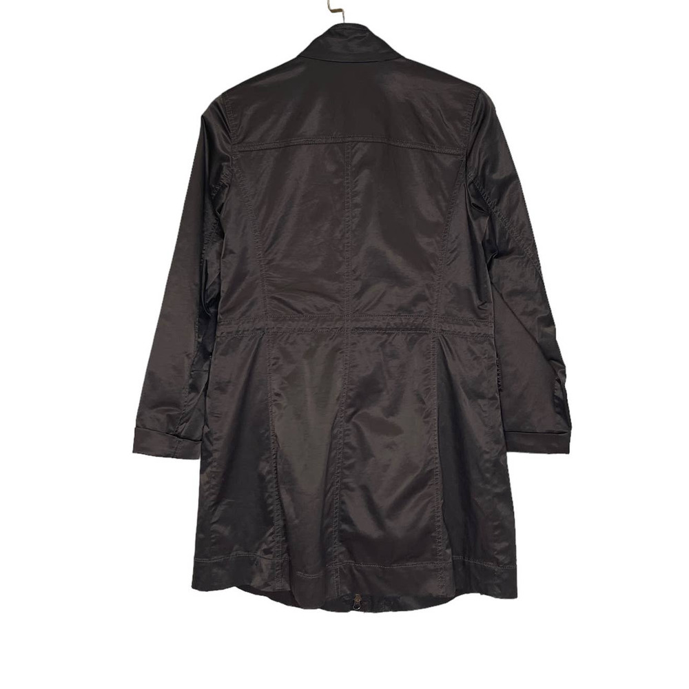 Eileen Fisher Satin Sheen Trench Coat size xsmall - Picture 8 of 8